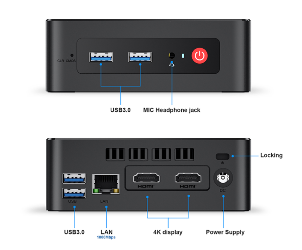 Mini PC MuxLab J4125 8/128GB Win 11 - зображення 3