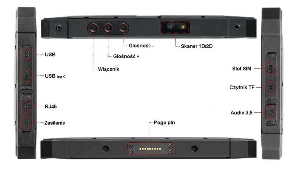 Tablet przemysłowy Chipol X5N 6/128GB Windows 10/11 IP67 - Image 5