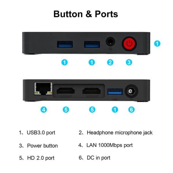 Mini PC Beelink T5 4/64GB N4020 Windows 11 - Image 4