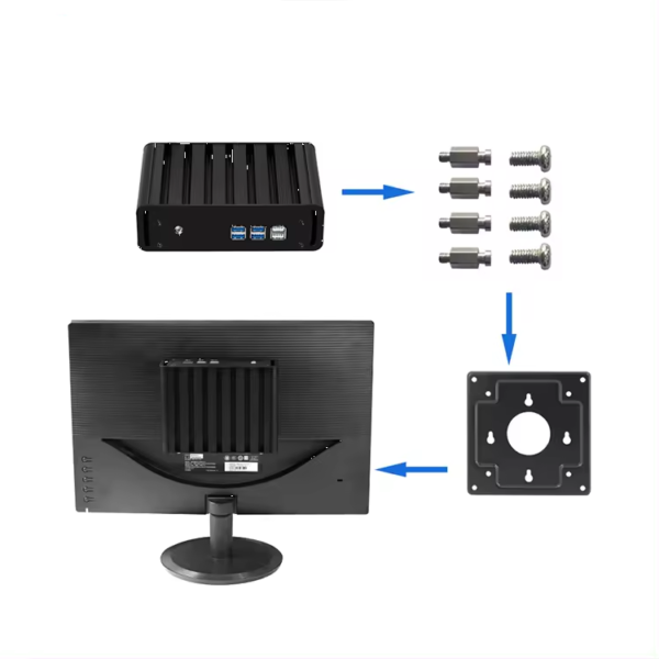 Mini PC Industrial H43 i7-86xxU 8xUSB HDMI VGA LAN - Image 4