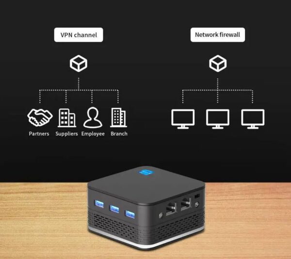 Mini PC Chipol T9 Plus N100 16GB DDR5 512GB SSD 3xHDMI 3xUSB 2xLAN - зображення 4