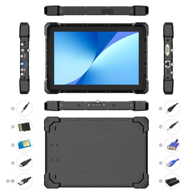 Tablet przemysłowy Chipol F9L N100 16/256GB Windows 11 IP67 4G LTE + GPS - obrazek 4
