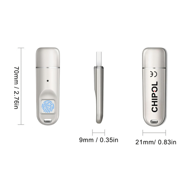 Pendrive szyfrowany na odcisk palca, fingerprint, USB3.0, AES256 – 2 kép